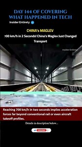 China’s Maglev Hits 700 km/h in 2 Seconds #tech #maglev #sciencefacts #techinnovation