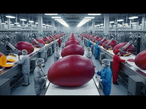 Inside a Modern Mango Processing Plant: From Whole Mangoes to Sweet Yellow Juice (Full Process)