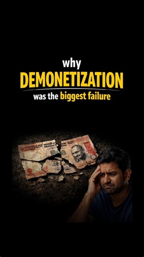 why demonetization was the biggest failure 😱 #demonetization #government #rbi #trending #facts