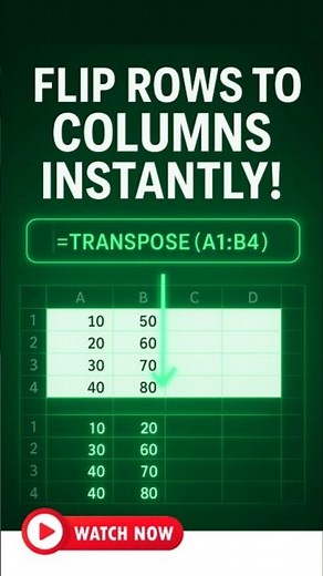 TRANSPOSE = The Shortcut You Didn’t Know You Needed! #shorts