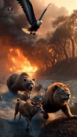 The Great Escape: Animals Unite to Defeat a Forest Inferno