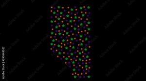 Alberta province of Canada map background with colored stars of different sizes video