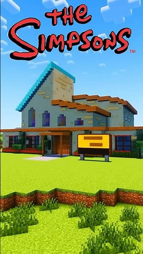 Build The Simpsons Church ⛪ #minecraft #simpsons #minecraftbuilding