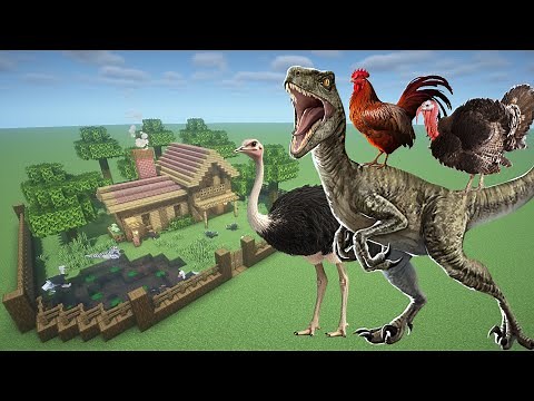 How To Make a Turkey, Chicken, Ostrich, and Velociraptor Farm in Minecraft PE