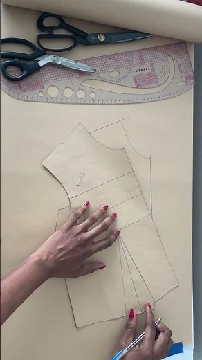 Pivoting Darts to a full bust dart in Bodice Block! #fashion #patternmaking #sewing