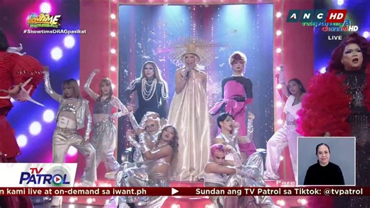 51K views · 707 reactions | Nag-ala-mother drag queen si Vice Ganda sa "Magpasikat" performance ng "It's Showtime" kasama ang iba pang host. Samantala, naging emosyonal ang palitan ng mensahe nina Vice at co-star Shuvee Etrata sa media conference ng "Call Me Mother". | TV Patrol | Facebook