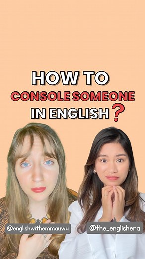 Janet Karaca | English Teacher | ✨ Comforting a sad friend in English ✨ ✅ TO CONSOLE SOMEONE means to make them feel better, usually by giving them comfort or sympathy in... | Instagram