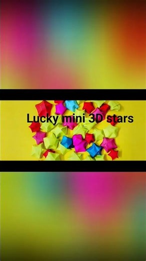 DIY mini 3D origami stars/Easy origami#shorts#art#craft#Vaigas events
