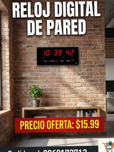 *RELOJ DIGITAL DE PARED* 🔥Precio oferta $15.99 ✅Reloj de pared digital ✅led de 48 cm, ✅reloj con calendario, temperatura, ✅reloj digital, pantalla con dígitos, ✅reloj de mesa para habitación, ✅cocina, oficina, enchufe UE, Envíos a todo el país 🚛 📞 Contáctenos: 0963173713 #reloj #relojes #relojdigital #relojdepared #relojled