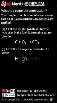 COMPLETE COMBUSTION | CHEMICAL ENGINEERING CALCULATIONS
