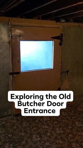 52K views · 520 reactions | Exploring the old basement door called the butcher door. If doors could only talk this one would tell some stories. #olddoors #olddoor #forgotten #hidden #secretdoor | A House with History | Facebook