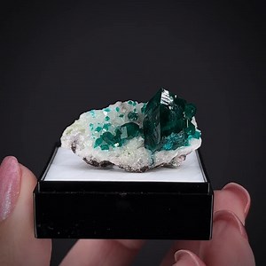 32K views · 3.4K reactions | Dioptase on Calcite - Tsumeb Mine,...