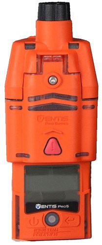 Industrial Scientific Ventis Pro5 Multi-Gas Monitor, Pumped, LEL (Pentane), CO/H2S, SO2, O2, Extended Li-ion, Desktop Charger, Orange, Mfg# VP5-KJ532111101