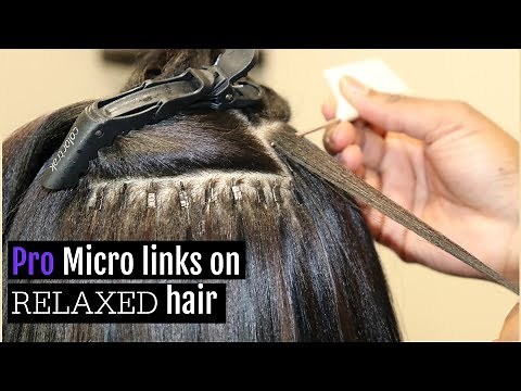 ITIP Professional Micro Links on Relaxed Hair #SLRawVirginHair - Los Angeles
