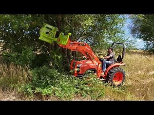 LaneShark Brush Hog on a Kubota L2501 Tractor