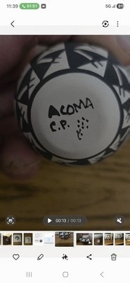 Native American Pottery Acoma Bowl New Mexico Pueblo Signed  | eBay