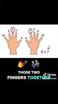Easy way to multiply numbers using your fingers