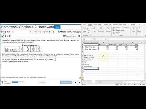 [4.2.11] Finding probability from a frequency table and identifying disjoint events