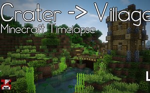 【我的世界】延时摄影 | TNT炸弹坑改造村庄 | Pt.4 - TNT Crater into Village Transformation!