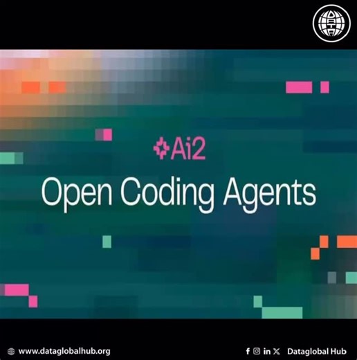 DataGlobal Hub on Instagram: "Build a Coding Agent That Knows Your Code, For Less Than a Weekend Project Cost The Allen Institute for AI (Ai2) has introduced a new open source project aimed at making powerful coding agents more accessible and affordable. Called Open Coding Agents, the release centers on a method to train these systems for a fraction of previously reported costs. The flagship model family is named SERA (Soft-verified Efficient Repository Agents). According to the announcement, th