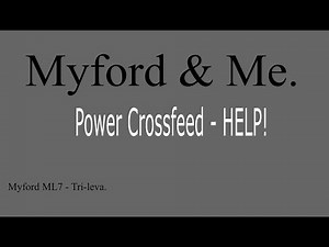 Myford Lathe - Power Crossfeed HELP..