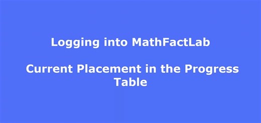 Current placement in progress table - after student logs in 2