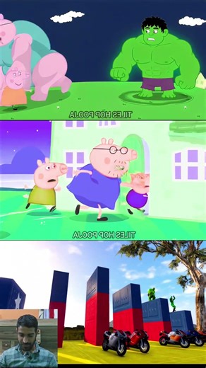 Peppa Pig Turns Scary 💀 | Transformation Dance tiles hop #tileshop​ #shorts​ #peppapig