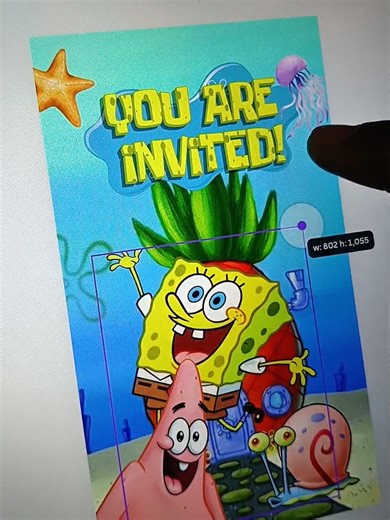 💥 SPONGEBOB VIDEO INVITATION 💥 #partyinvites #spongebob #momsoftiktok #digitalinvitation #invitation