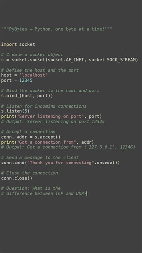socket programming basics #python #showcase