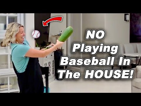 HIT In The FACE Playing Baseball Inside Our House!