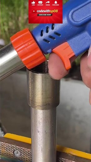 How connect a PVC pipe to a metal pipe. #diy #tipsandtricks #shorts