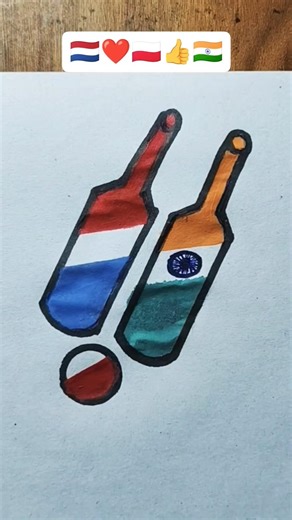 how to draw flag 🇳🇱🇮🇳🇵🇱 Jana Gana Mana || Independence Day Drawing Republic Day #15august #art