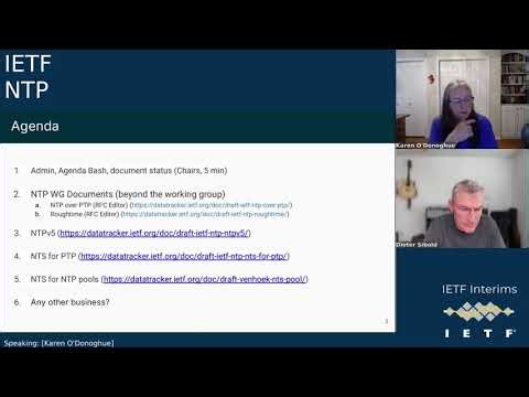 IETF interim: Network Time Protocols (NTP) 2026-05-28 14:30