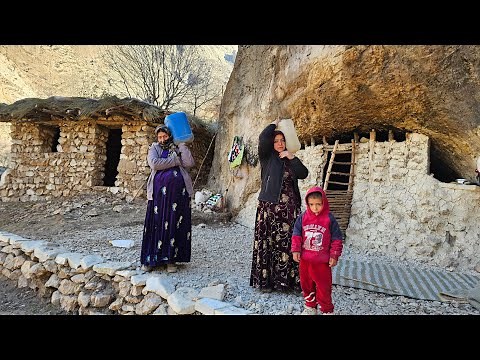 NOMAD LIFE: A Day with Iran's Mountain People | Traditional Breakfast & River Water 🏔️