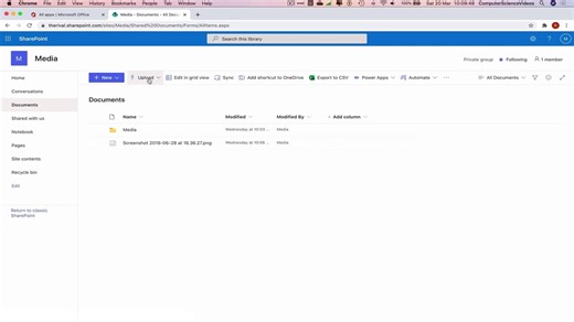 How to UPLOAD a Video to Your Team Site On Microsoft SharePoint for Office 365 - Web Based | New