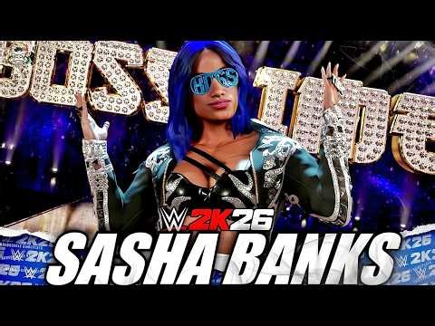WWE 2K26 Sasha Banks Entrance w/ Theme | New WWE 2K26 Mods