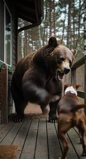 🐕 Brave Dog vs Bear — A Fight for Love 🐻❤️भाल Heart of a Hero