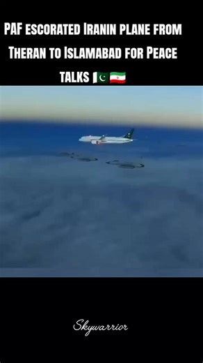 Pakistani Air Force escorated Iranin plane from Theran to Islamabad for Peace talks achieving full air superiority 🇵🇰🇮🇷 #skywarrior #aircraft #jf17thunder #paf