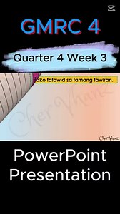 For other subjects: Math 4 Quarter 4 Week 2 - Simple patterns, Number sentence MATATAG PowerPoint Presentation #math4Q4Week2 For SOFT COPIES, you can message me on my Facebook page: https://www.facebook.com/videolessonsandworksheets OBJECTIVES: By the end of the quarter, the learners: 1. describe the rule used to generate a given simple pattern. 2. complete a number sentence: a. to represent a property of operations (e.g., 4 3 = 3 __) (commutative property of addition) b. to represent equivalent