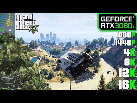 RTX 3080 Ti | GTA 5 - 1080p, 1440p, 4K, 8K, 12K and 16K !