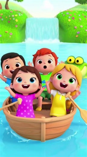 Row, Row, Row Your Boat | Kids Song | Crocodile Fun #shorts