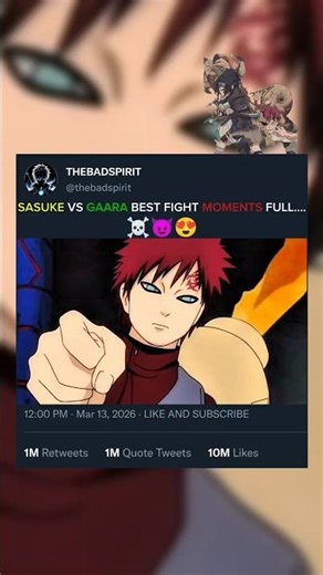 sasuke vs gaara best fight moments in naruto(naruto anime)#animecommunity
