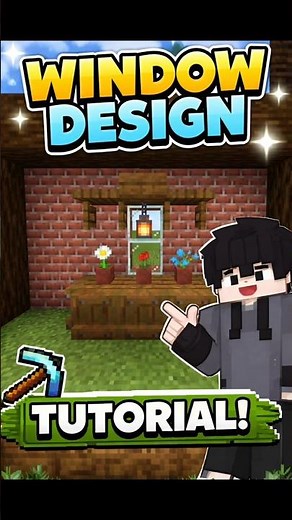🏡 Easy Window Design Tutorial in Minecraft! 🔥|#minecraft |#build |#gaming |gsplayz