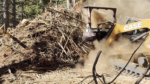 Virnig Manufacturing on Instagram: "Pro Tip Tuesday: Faster recovery = less downtime. Choose a mulcher designed to regain RPM quickly when pushing through thick material. Kyler and Randy from @nstractorco teamed up with our DRM72 Variable-Displacement Drum Mulcher on a Case TV620B to tackle heavy fire fuel reduction in White Salmon, Washington. This setup featured a smooth, hammer-style rotor, giving them fast recovery, strong bite, and a clean, consistent mulch perfect for steep terrain and den