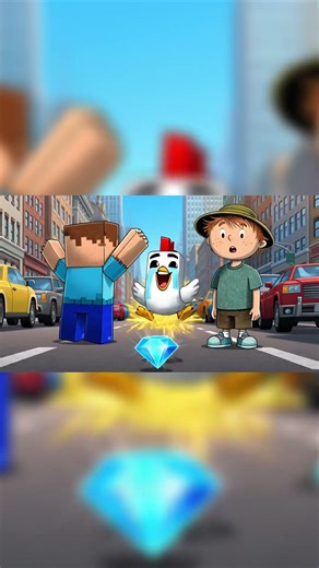 Minecraft Steve Trades Diamond for a Golden Egg? #shorts #citosuke