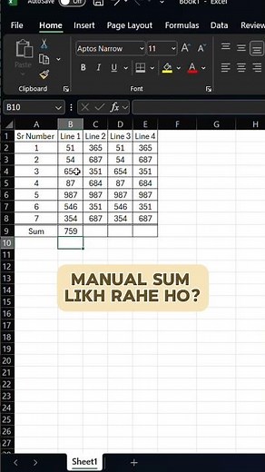 90% log Excel me SUM galat tarike se karte hai
