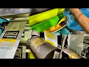 Amazing Plastic Bag Printing Machine in Action | Full Process Plastic shopping bag printing machine