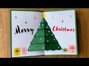 DIY 3D Pop Up Christmas Card 🎄 | Easy Christmas Tree Card Tutorial