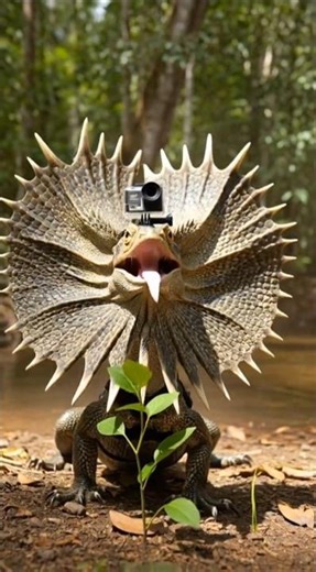 Frilled Dragon (Giant Frilled Lizard) #animals #nature #wildlife #dragon