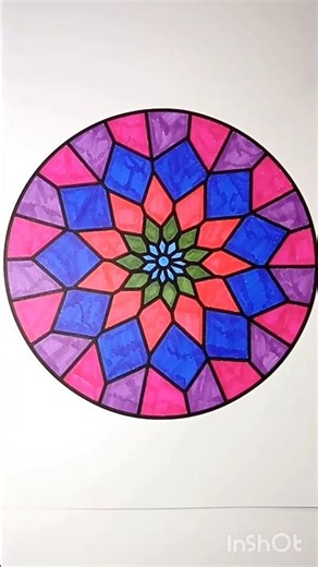 Satisfying Relaxing Color Therapy Mandala #1 👈✍️✨😍👌